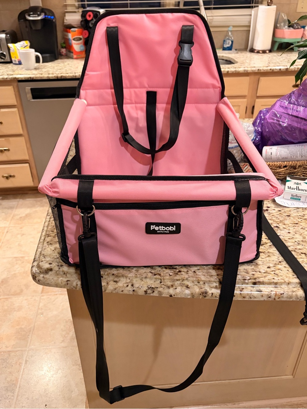 Pink Petbobi Pet Booster Car Seat for Pets Up To 15lbs - Picture 15 of 16